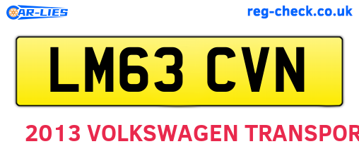 LM63CVN are the vehicle registration plates.