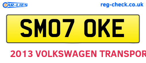 SM07OKE are the vehicle registration plates.