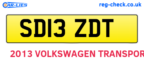 SD13ZDT are the vehicle registration plates.