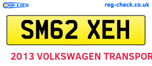 SM62XEH are the vehicle registration plates.
