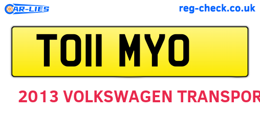 TO11MYO are the vehicle registration plates.