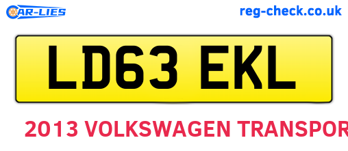 LD63EKL are the vehicle registration plates.