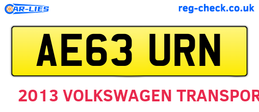 AE63URN are the vehicle registration plates.