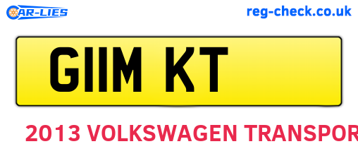 G11MKT are the vehicle registration plates.