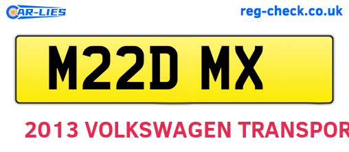 M22DMX are the vehicle registration plates.