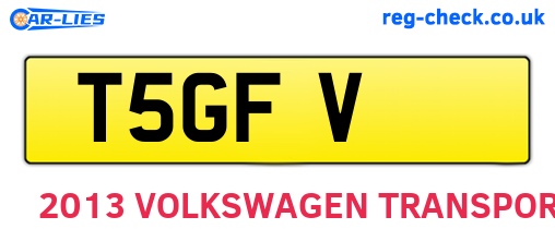 T5GFV are the vehicle registration plates.