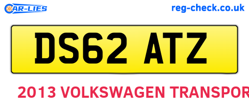 DS62ATZ are the vehicle registration plates.
