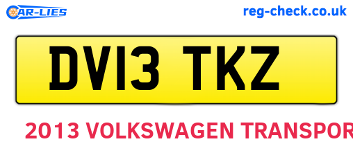 DV13TKZ are the vehicle registration plates.