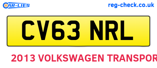 CV63NRL are the vehicle registration plates.