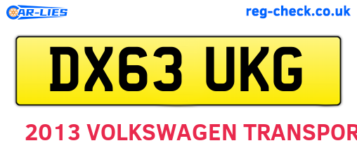 DX63UKG are the vehicle registration plates.