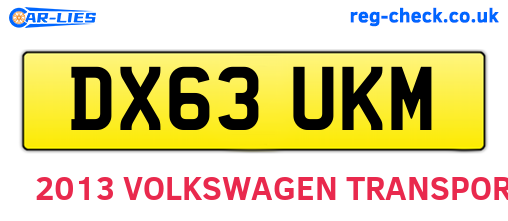 DX63UKM are the vehicle registration plates.