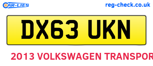 DX63UKN are the vehicle registration plates.