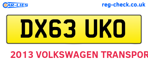 DX63UKO are the vehicle registration plates.