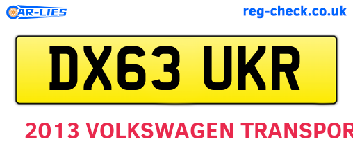 DX63UKR are the vehicle registration plates.