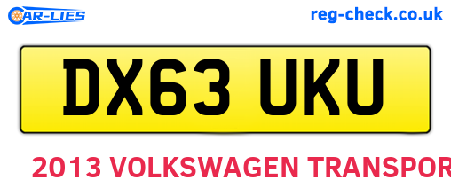 DX63UKU are the vehicle registration plates.