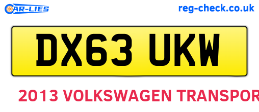DX63UKW are the vehicle registration plates.