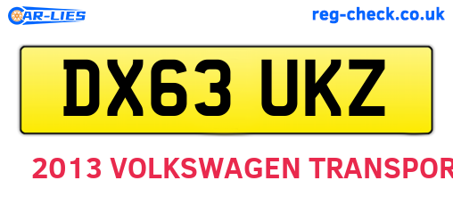 DX63UKZ are the vehicle registration plates.
