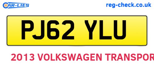 PJ62YLU are the vehicle registration plates.