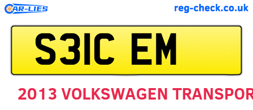 S31CEM are the vehicle registration plates.