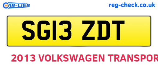 SG13ZDT are the vehicle registration plates.