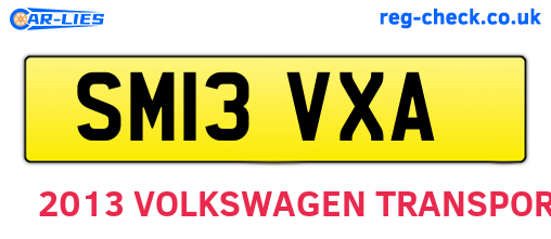 SM13VXA are the vehicle registration plates.