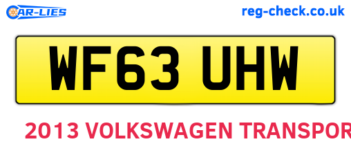 WF63UHW are the vehicle registration plates.