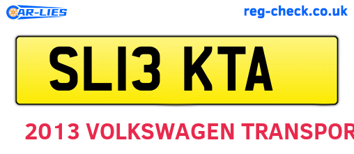 SL13KTA are the vehicle registration plates.