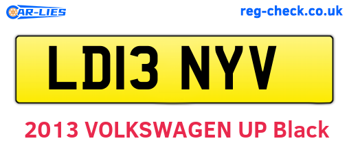LD13NYV are the vehicle registration plates.