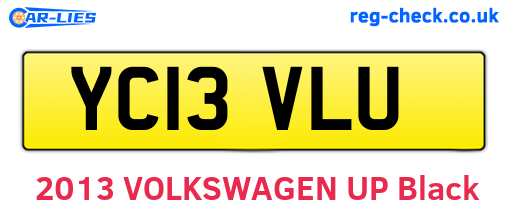 YC13VLU are the vehicle registration plates.