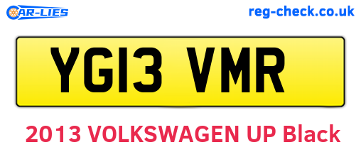 YG13VMR are the vehicle registration plates.
