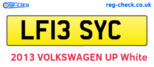 LF13SYC are the vehicle registration plates.