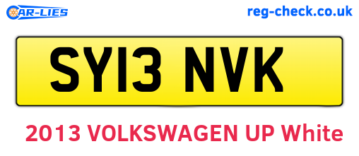 SY13NVK are the vehicle registration plates.
