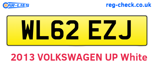 WL62EZJ are the vehicle registration plates.