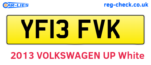 YF13FVK are the vehicle registration plates.