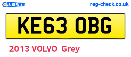 KE63OBG are the vehicle registration plates.