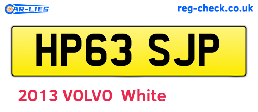 HP63SJP are the vehicle registration plates.