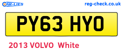 PY63HYO are the vehicle registration plates.