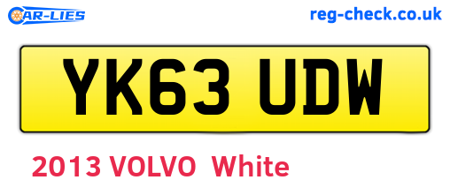 YK63UDW are the vehicle registration plates.