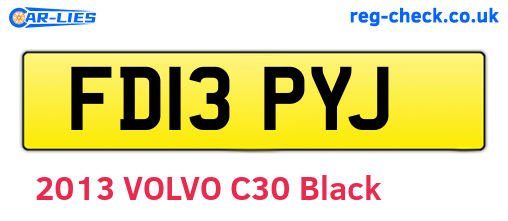 FD13PYJ are the vehicle registration plates.
