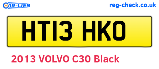 HT13HKO are the vehicle registration plates.