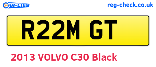 R22MGT are the vehicle registration plates.