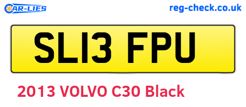 SL13FPU are the vehicle registration plates.
