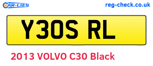 Y30SRL are the vehicle registration plates.
