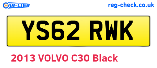 YS62RWK are the vehicle registration plates.