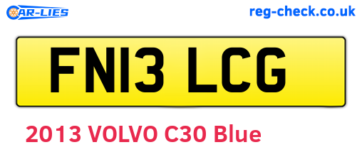 FN13LCG are the vehicle registration plates.
