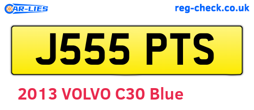 J555PTS are the vehicle registration plates.