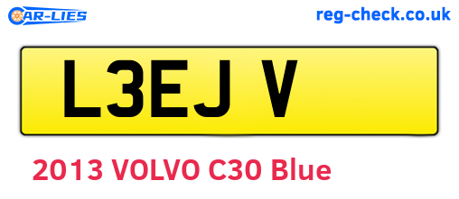 L3EJV are the vehicle registration plates.