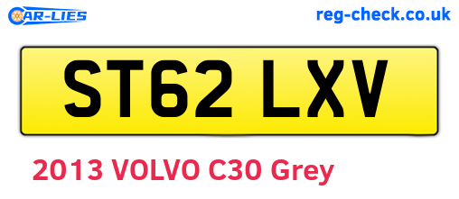 ST62LXV are the vehicle registration plates.