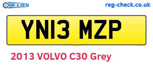 YN13MZP are the vehicle registration plates.
