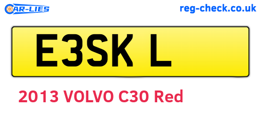 E3SKL are the vehicle registration plates.